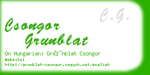 csongor grunblat business card